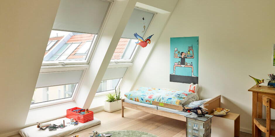 Kinderzimmer mit großer VELUX Lichtlösung | VELUX Magazin