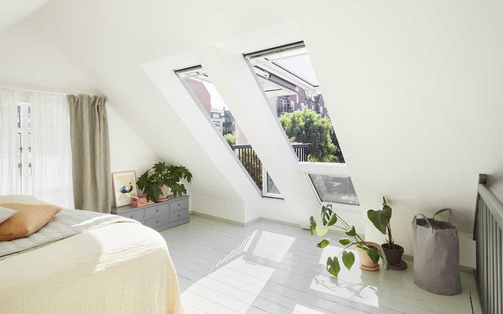 Une chambre à coucher lumineuse grâce à un nouveau puits de lumière - Magazine VELUX