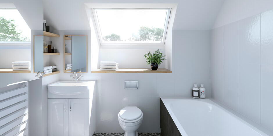 Renoviertes Badezimmer in der Dachchräge | VELUX Magazin
