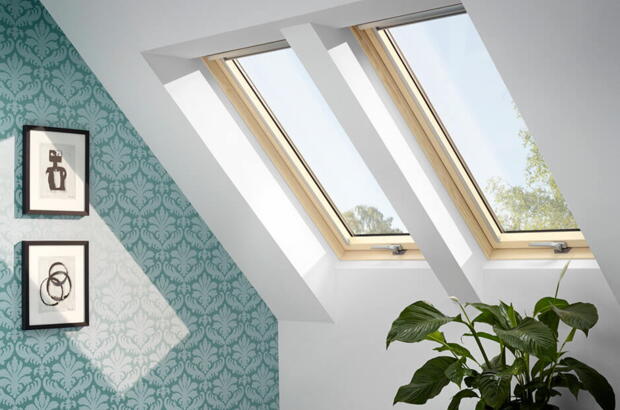 Pente du toit papier peint motif vert clair | Magazine VELUX